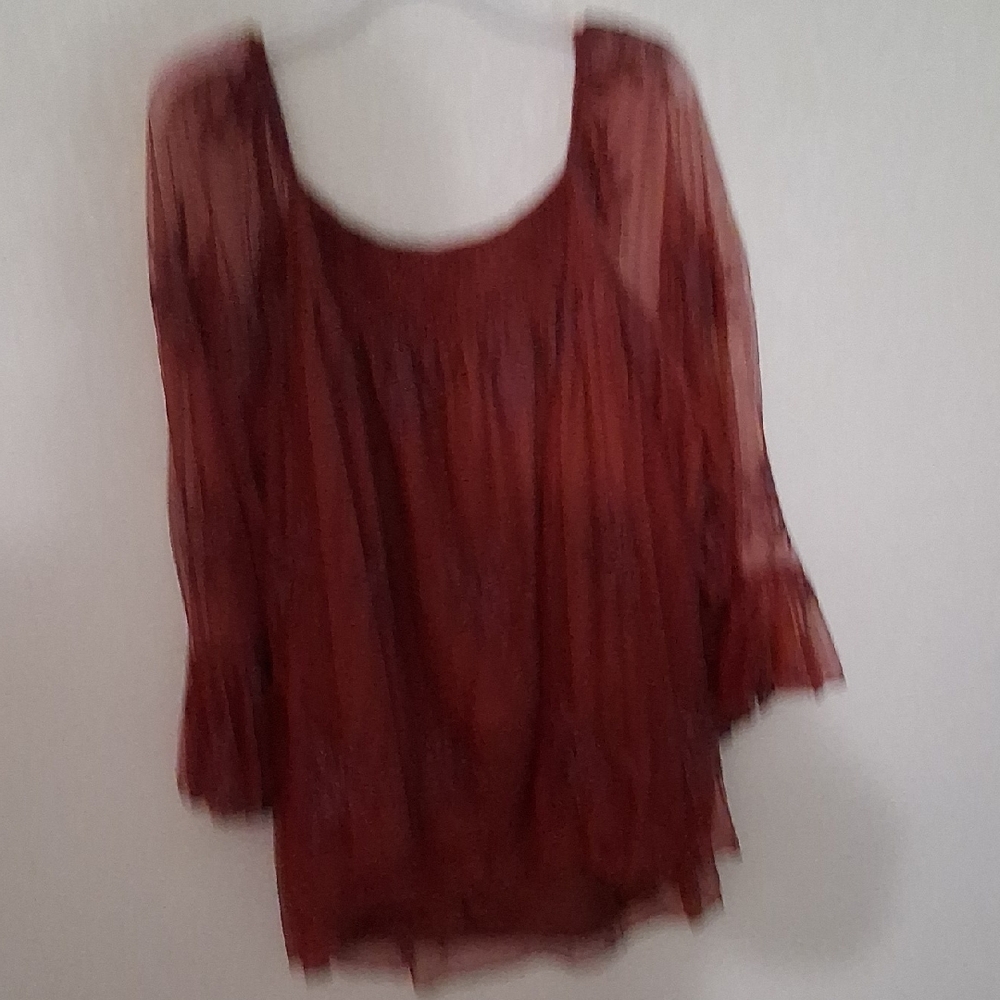 Cato Women's Flowing Rust Blouse